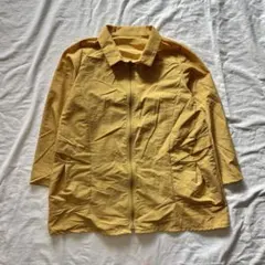 90s vintage イエロージャケット ジップアップ シャツカラー 古着