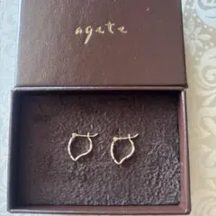 アガット K10 フープピアス