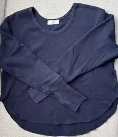 《SLOBE IENA》ネイビー サーマルカットソー