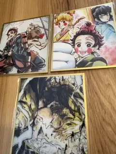 鬼滅の刃　竈門炭治郎　我妻善逸　かまぼこ隊　アクリル色紙