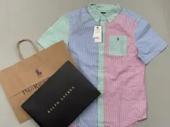 Polo Ralph Lauren クレイジーパターンシアサッカーシャツLのサムネイル