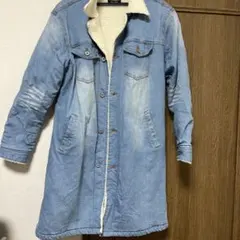裏ボアデニムロングコート アコート デニムジャケット 高品質s