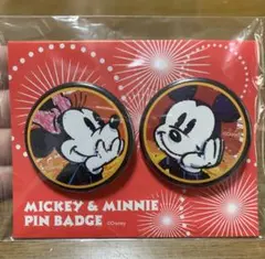ミッキー & ミニー ピンバッジ 2個セット