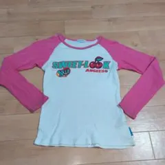 56 希少　レトロ　ANGEL BLUE 長袖Tシャツ M 150