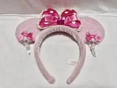 ディズニー ミニー ピンクカチューシャ イヤリング