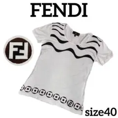 極美品】FENDI 総柄 ロゴ ノースリーブトップス - メルカリ