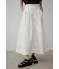 AZUL ホワイト　デニム　ロングスカート Sサイズ