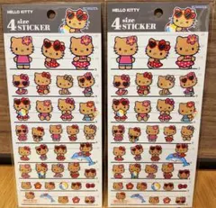 【国内正規品】ハローキティ 4サイズステッカー 日焼けキティ 2点セットサンリオ