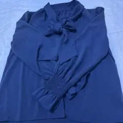 MISCH MASCH ボウタイ ブラウス ネイビー F