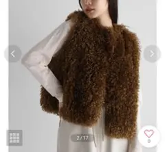 新品　RADIATEラディエイト　プードルファーボリュームベスト　ブラウン