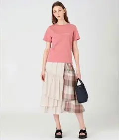 【美品】ブルーレーベルクレストブリッジ　ティアード　チェックコンビ