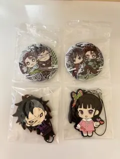 鬼滅の刃　缶バッジ&ラバーストラップセット
