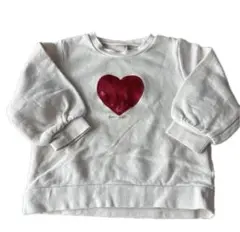 プティマイン　トレーナー　ハート柄　アイボリー系