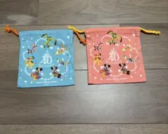 【新品・未使用】東京ディズニーリゾート 40周年 巾着 2枚セットのサムネイル