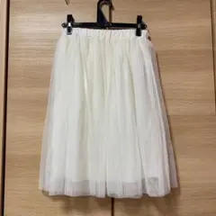 プリーツスカート ロングスカート チュールスカート