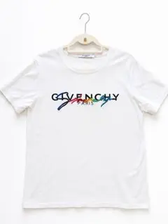 GIVENCHY PARIS ロゴ刺繍 クルーネック スウェット ホワイト - メルカリ