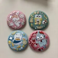 サンリオ　刺繍缶バッチ　4個セット　biscuit3