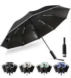 逆折り式10本骨】折りたたみ傘 Aワンタッチ自動開閉 大きい 逆折り式 折り畳み