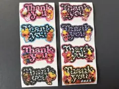 ヒスミニ ８柄 thank youシール　ロールシール　ステッカー　アメステ