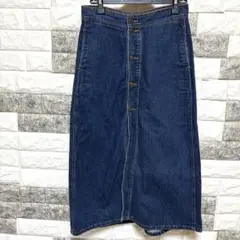 美品【Ehyphenworldgallery】デニム フレアスカートSブルー