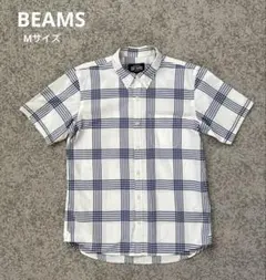 BEAMS ビームス 半袖シャツ　チェック　Mのサムネイル