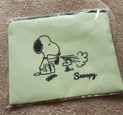 スヌーピー ポーチ ライトグリーン 210mm x 160mm