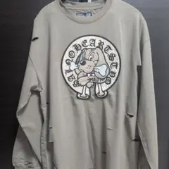 GALFY/ガルフィー】百合の紋紋ボロンTee 　グレイッシュベージュ　Lのサムネイル