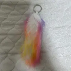 カラフルファー キーホルダー