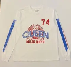 美品 QUEEN クイーン 前面プリントロンT MADE IN UK 白 L