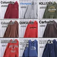 古着 訳あり ブランド スウェット パーカー まとめ売り 9枚 MIX