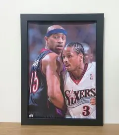 激レア）美品　NBAオールスター＆ヴィンスカーター＆アイバーソン＋中古ポスター 激レア）美品 NBAオールスター＆ヴィンスカーター＆アイバーソン＋中古