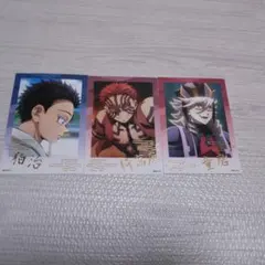 トレーディング箔押しブロマイド　童磨・猗窩座・狛治　セット