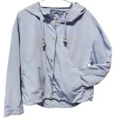 GU マウンテンパーカー 水色 フード付き 軽量 春アウター レディース