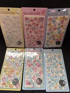 しずくちゃん ボンボンドロップシール ボンドロ 6枚セット