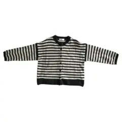 【匿名配送】レディース Mサイズ ボーダー ニットカーディガン