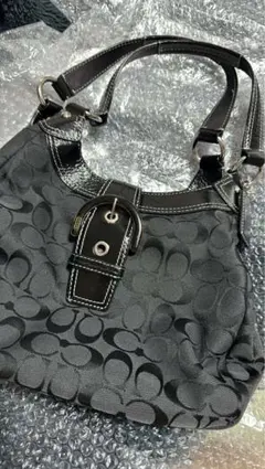 CoachSoho Bag(コーチソーホー シグネチャー柄 キャンバス バッグ)