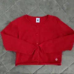 PETIT BATEAU 赤カーディガン 110cm
