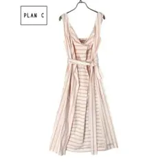 ★新品/定価15万★ PLAN C ストライプラップドレス 40のサムネイル