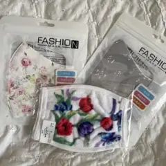 新品・未開封♡どんどんお値下げFASHION MASK 花柄マスク ・3枚セット