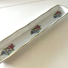 Limoges France 花柄 磁器皿　ペンケース　筆置き　アクセサリー入れのサムネイル