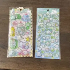 シマエナガ ウォーターシール キャンディグリッターステッカー