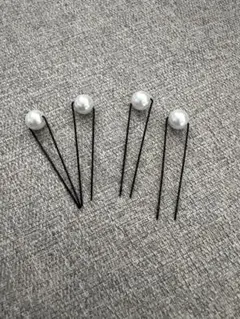 パール付きヘアピン4本セット