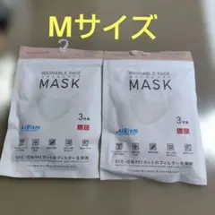 UNIQLO AIRism マスク ベージュ Mサイズ 3枚組２袋セットのサムネイル