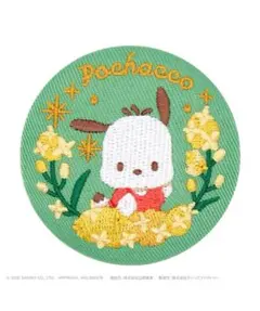 サンリオキャラクターズ シークレット刺繍缶バッジ 花言葉 ポチャッコ