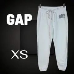 美品✨【GAP】テーパードスウェットパンツ　裏起毛　ロゴパッチ　ウエストゴムXS