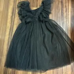 美品　H&Mノースリーブ ワンピース フリル付き