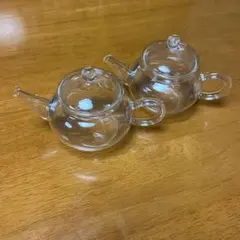中国茶　ガラス製ティーポット2個セット