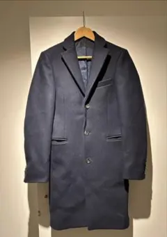 美品】Acne Studios ネイビー ウールチェスターコート - メルカリ