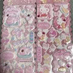 ハローキティ マイメロ 立体ステッカー 2シートセット