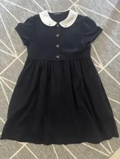 familiar ネイビー 半袖ワンピース（ボレロセット）